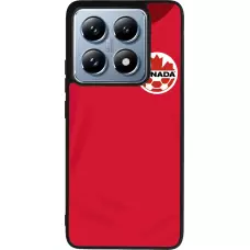 Coque Xiaomi 14T Pro - Silicone rigide noir Maillot de football Canada 2022 personnalisable