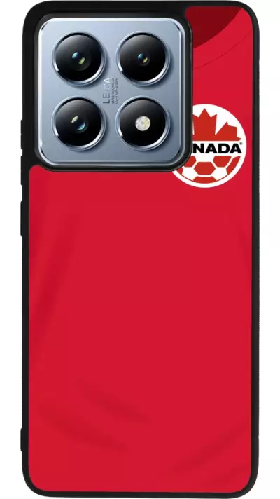 Coque Xiaomi 14T Pro - Silicone rigide noir Maillot de football Canada 2022 personnalisable