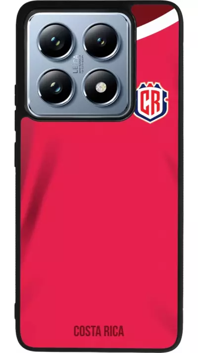 Coque Xiaomi 14T Pro - Silicone rigide noir Maillot de football Costa Rica 2022 personnalisable