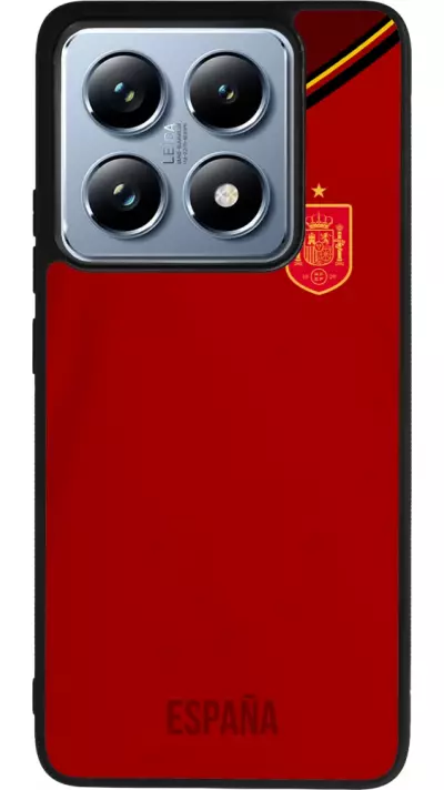 Coque Xiaomi 14T Pro - Silicone rigide noir Maillot de football Espagne 2022 personnalisable
