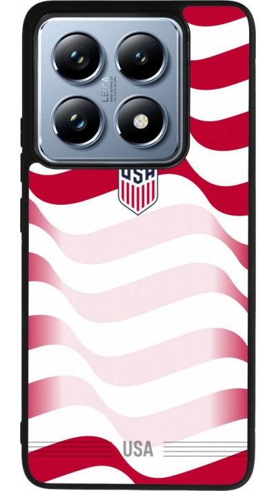 Coque Xiaomi 14T Pro - Silicone rigide noir Maillot de football États-Unis 2026 personnalisable