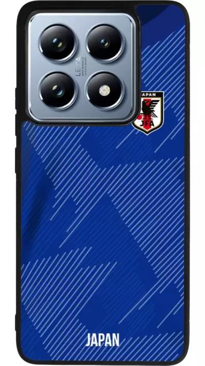 Coque Xiaomi 14T Pro - Silicone rigide noir Maillot de football Japon 2022 personnalisable