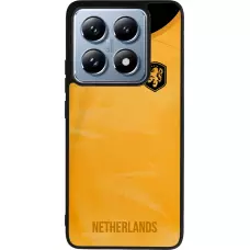 Coque Xiaomi 14T Pro - Silicone rigide noir Maillot de football Pays-Bas 2022 personnalisable