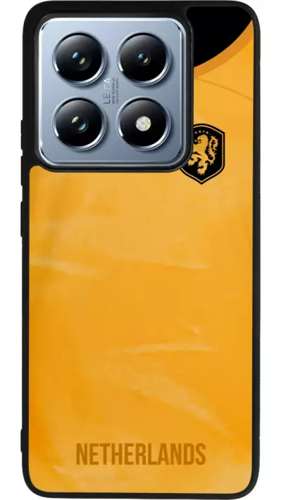 Coque Xiaomi 14T Pro - Silicone rigide noir Maillot de football Pays-Bas 2022 personnalisable