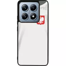 Coque Xiaomi 14T Pro - Silicone rigide noir Maillot de football Pologne 2022 personnalisable