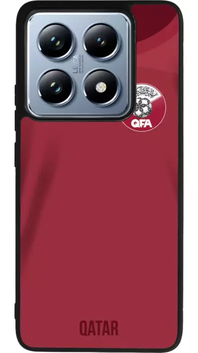 Coque Xiaomi 14T Pro - Silicone rigide noir Maillot de football Qatar 2022 personnalisable