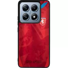 Coque Xiaomi 14T Pro - Silicone rigide noir Maillot de football République Tchèque personnalisable