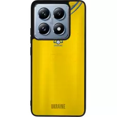 Coque Xiaomi 14T Pro - Silicone rigide noir Maillot de football Ukraine