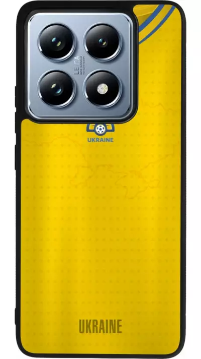 Coque Xiaomi 14T Pro - Silicone rigide noir Maillot de football Ukraine