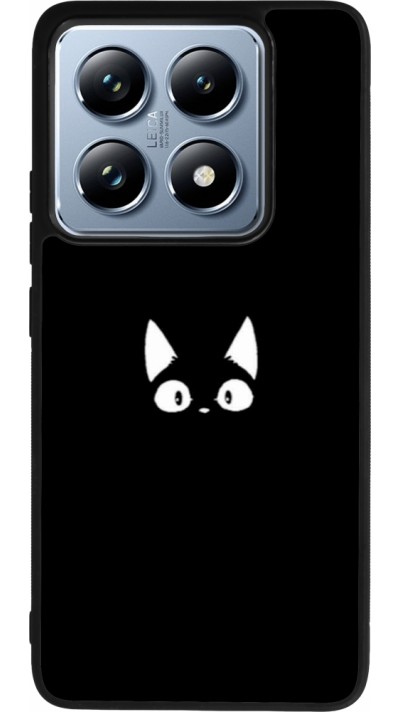 Coque Xiaomi 14T Pro - Silicone rigide noir Funny cat on black