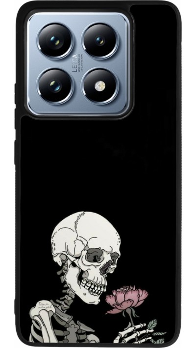 Coque Xiaomi 14T Pro - Silicone rigide noir Halloween 2023 rose and skeleton