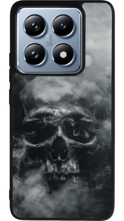 Coque Xiaomi 14T Pro - Silicone rigide noir Halloween 2024 smoky skull