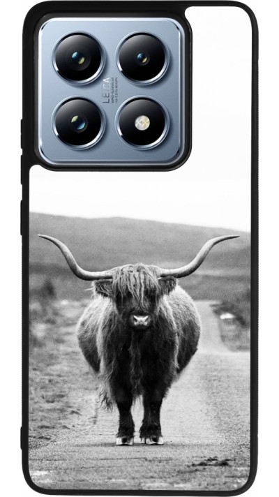 Coque Xiaomi 14T Pro - Silicone rigide noir Highland cattle