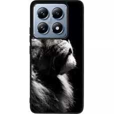 Coque Xiaomi 14T Pro - Silicone rigide noir Lion looking up