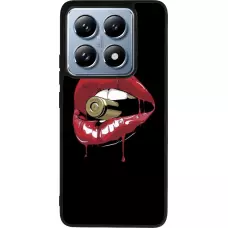 Coque Xiaomi 14T Pro - Silicone rigide noir Lips bullet