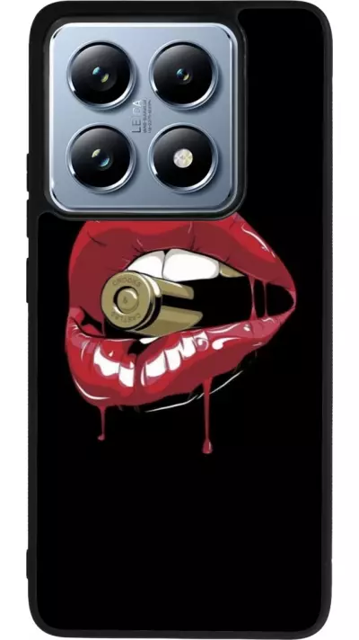 Coque Xiaomi 14T Pro - Silicone rigide noir Lips bullet
