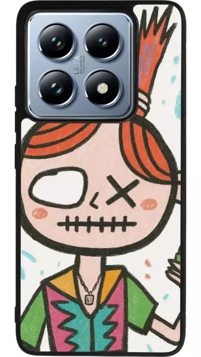 Coque Xiaomi 14T Pro - Silicone rigide noir Little Girl Sketch
