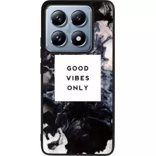 Coque Xiaomi 14T Pro - Silicone rigide noir Marble Good Vibes Only