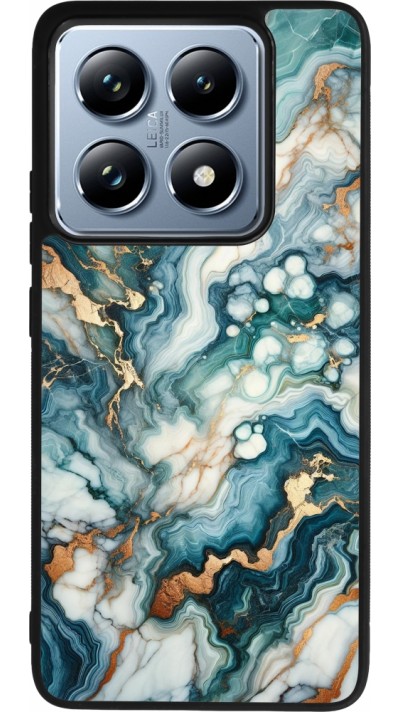 Coque Xiaomi 14T Pro - Silicone rigide noir Marbre Vert Bleu Doré