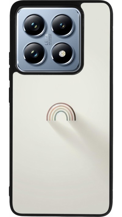 Coque Xiaomi 14T Pro - Silicone rigide noir Mini Rainbow Minimal