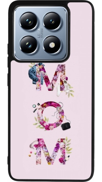 Coque Xiaomi 14T Pro - Silicone rigide noir Mom 2024 girly mom