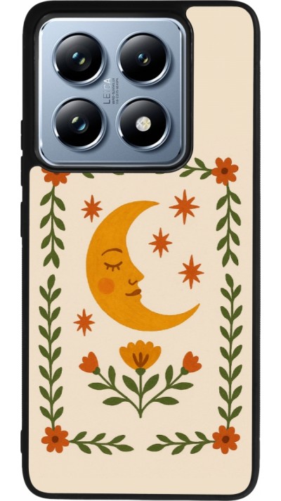 Coque Xiaomi 14T Pro - Silicone rigide noir Half moon stamp 2026