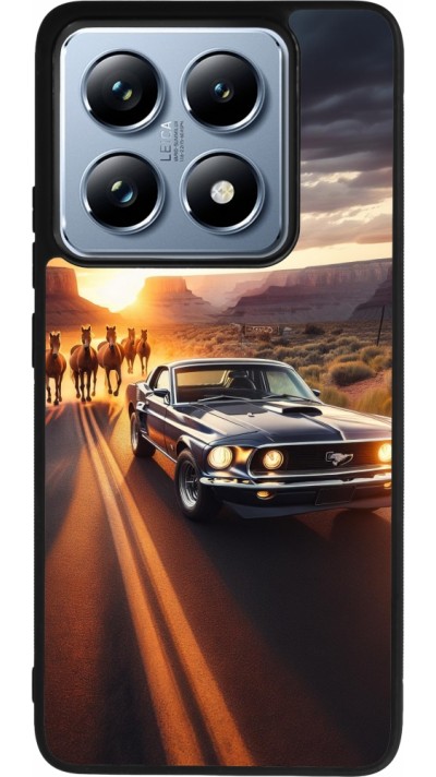 Coque Xiaomi 14T Pro - Silicone rigide noir Mustang 69 Grand Canyon