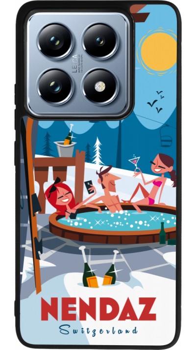 Coque Xiaomi 14T Pro - Silicone rigide noir Nendaz Mountain Jacuzzi