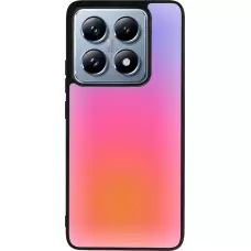 Coque Xiaomi 14T Pro - Silicone rigide noir Orange Pink Blue Gradient