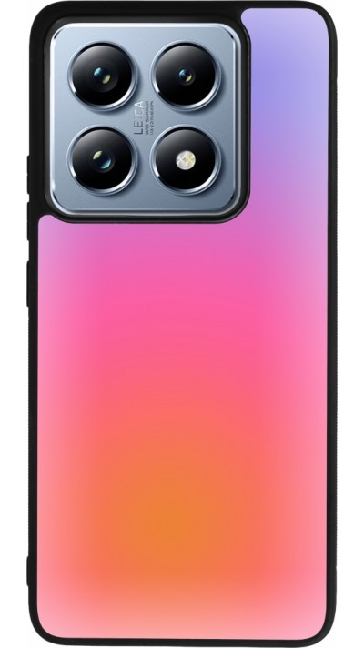 Coque Xiaomi 14T Pro - Silicone rigide noir Orange Pink Blue Gradient