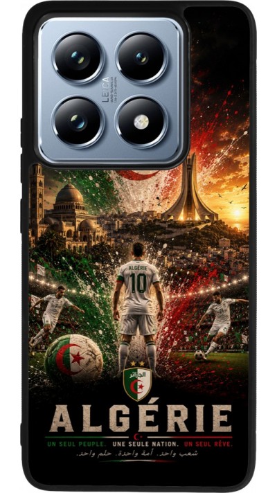 Coque Xiaomi 14T Pro - Silicone rigide noir Football Algérie splash 2026
