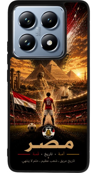 Coque Xiaomi 14T Pro - Silicone rigide noir Football Égypte splash 2026