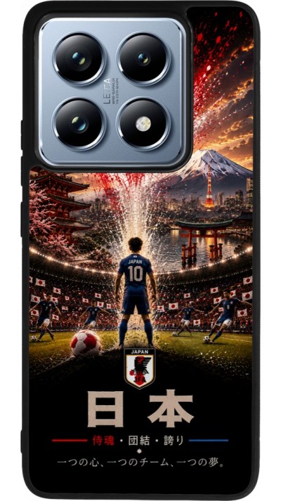 Coque Xiaomi 14T Pro - Silicone rigide noir Football Japon splash 2026