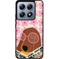 Xiaomi 14T Pro Case Hülle - Silikon schwarz Dog with newspaper Spring 2026