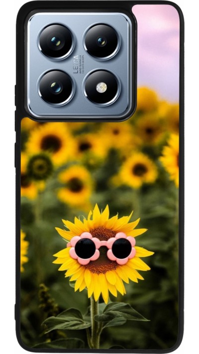Coque Xiaomi 14T Pro - Silicone rigide noir Sunflower with glasses Spring 2026