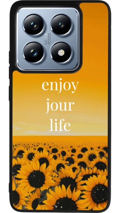 Xiaomi 14T Pro Case Hülle - Silikon schwarz Summer 2025 Enjoy your life