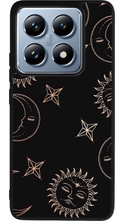 Xiaomi 14T Pro Case Hülle - Silikon schwarz Suns and Moons