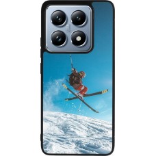 Coque Xiaomi 14T Pro - Silicone rigide noir Winter 22 Ski Jump