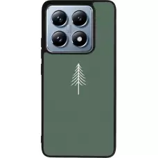 Coque Xiaomi 14T Pro - Silicone rigide noir Christmas 22 minimalist tree