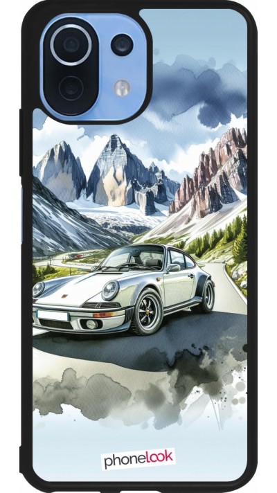 Coque Xiaomi Mi 11 Lite 5G - Silicone rigide noir Porsche 911 Mountain Watercolor Coque Xiaomi Mi 11 Lite 5G - Silicone rigide noir Porsche 911 Mountain Watercolor