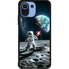 Xiaomi Mi 11 Lite 5G Case Hülle - Silikon schwarz Astro Schweiz auf dem Mond