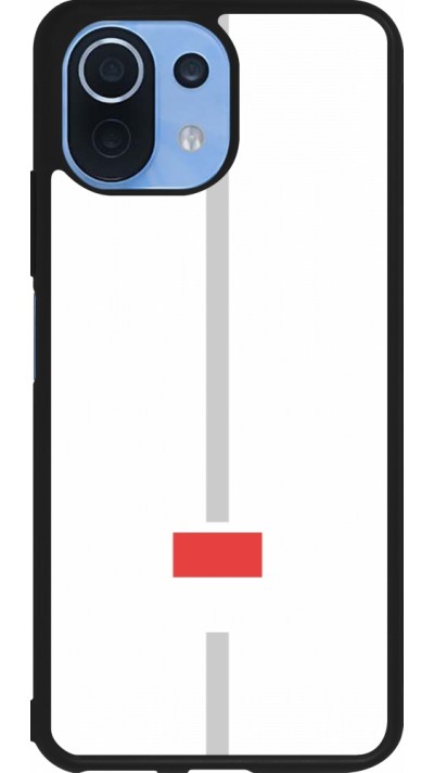 Xiaomi Mi 11 Lite 5G Case Hülle - Silikon schwarz Kanton SO weiss