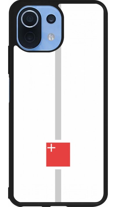Xiaomi Mi 11 Lite 5G Case Hülle - Silikon schwarz Kanton SZ weiss