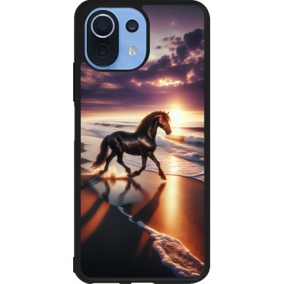 Xiaomi Mi 11 Lite 5G Case Hülle - Silikon schwarz Pferd majestätisch Strand