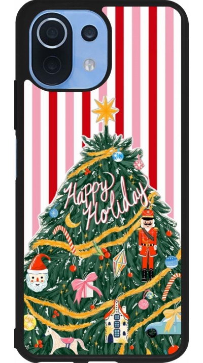 Coque Xiaomi Mi 11 Lite 5G - Silicone rigide noir Christmas 25 Happy Holiday