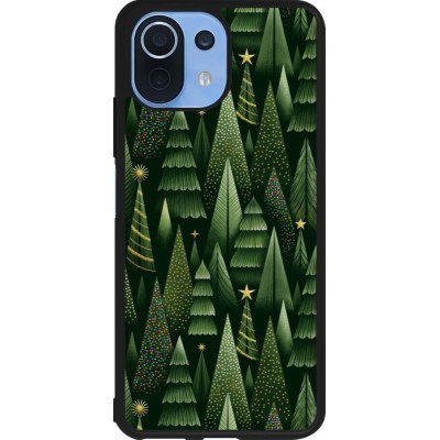 Xiaomi Mi 11 Lite 5G Case Hülle - Silikon schwarz Christmas 25 Pattern Xmas Tree