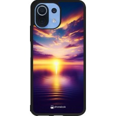 Xiaomi Mi 11 Lite 5G Case Hülle - Silikon schwarz Sonnenuntergang gelb violett
