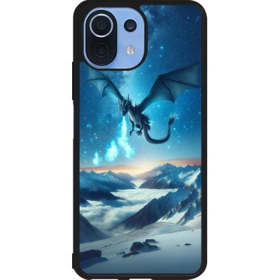 Xiaomi Mi 11 Lite 5G Case Hülle - Silikon schwarz Drache nächtliche Berg