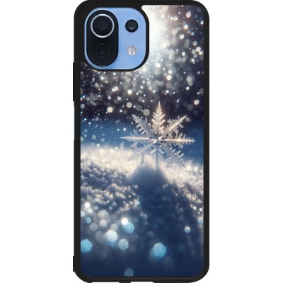 Xiaomi Mi 11 Lite 5G Case Hülle - Silikon schwarz Schneeflocke Solar Glanz