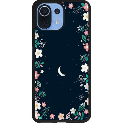 Xiaomi Mi 11 Lite 5G Case Hülle - Silikon schwarz Flowers space